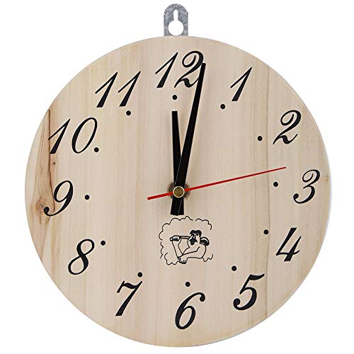 木製サウナ時計 置き時計 サウナ用 クロック 12分計 サウナ 時計 読みやすい シンプルな 壁時計 置物 台所 オフィス 寝室用 サウナルームインテリア