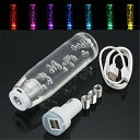 Szmsmy 光るクリスタルシフトノブ カラフル ユニバーサル LED 100mm クリア クリスタル バブルギアスティック ドリフト シフト ノブ(2)
