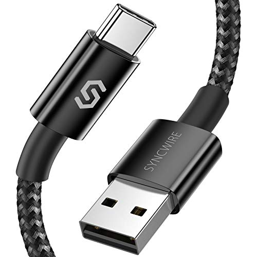 令和新設計 Syncwire USB Type C ケーブル Type-C 充電ケーブル 急速充電 高速データ転送 タイプ C ケーブル 二重ナイロン編組 Samsung Galaxy S10/S9/S8+/S8、MacBook、Huawei