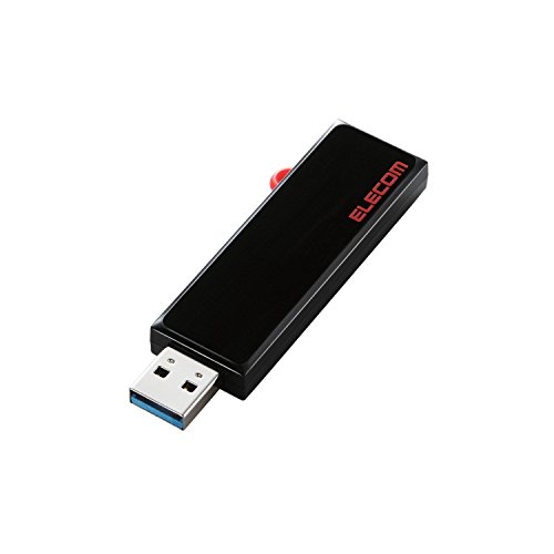 エレコム USBメモリ 32GB USB3.1(Gen1) スライド式 ブラック MF-KCU3A32GBK