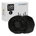 Geekria カバー 200個入(100ペア) ヘッドホンカバー 劣化防止、防塵 イヤーパッドカバー ストレッチニット 11-16CM ヘッドホン用 不織布 (大型/ブラック)