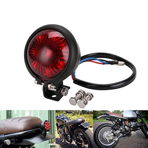 楽天Trend Item ShopYIBO オートバイ赤12V LED調整可能なカフェレーサースタイルストップテールライトバイクブレーキリアランプテールライト用チョッパー（赤）