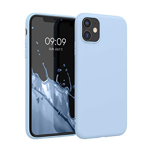 kwmobile スマホケース 対応: Apple iPhone 11 ケース - 耐衝撃 滑り止め ソフト TPU シリコン - ライトブルーマット