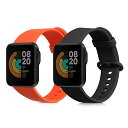 kwmobile 2x 交換ベルト 対応: Xiaomi Mi Watch Lite/Redmi Watch バンド - シリコンバンド ソフト TPU 耐久性...