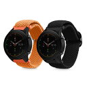 kwmobile 2x 交換ベルト 対応: Xiaomi Mi Watch Color Sport / S1 Active バンド - ナイロン フィットネストラッカー 黒色/オレンジ