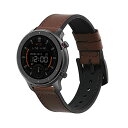 kwmobile 交換ベルト 対応: Huami Amazfit GTR Mini バンド - シリコンバンド レザー ソフト 耐久性 茶色