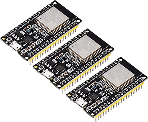 DiyStudio 3個セット ESP32開発ボード NodeMCUモジュール 2.4 GHz デュアルコア Wi-Fi + BLE CP2102 チップ
