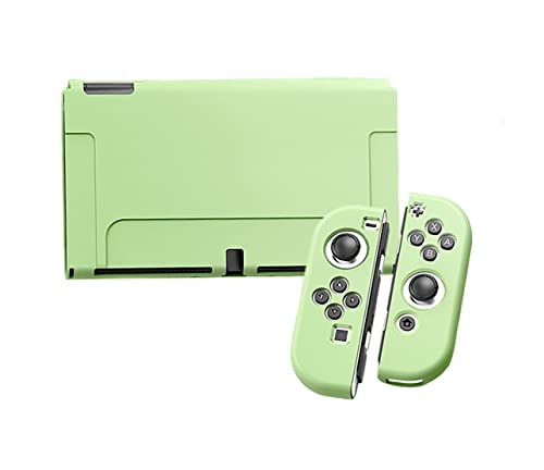 SHEAWA Switch OLED 有機ELモデル用ケース 保護ケース カバー かわいい TPU 耐衝撃 アクセサリー (グリーン)