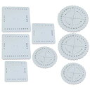 NUOLUX 8個組 組紐ディスク 円形 四角 キット 初心者 ストラップ 丸台セット 道具 織り機 DIY 手作り アクセサリー DIY 素材 工具 ツール 円形 丸 ディスク編みツール ロープ編みツール