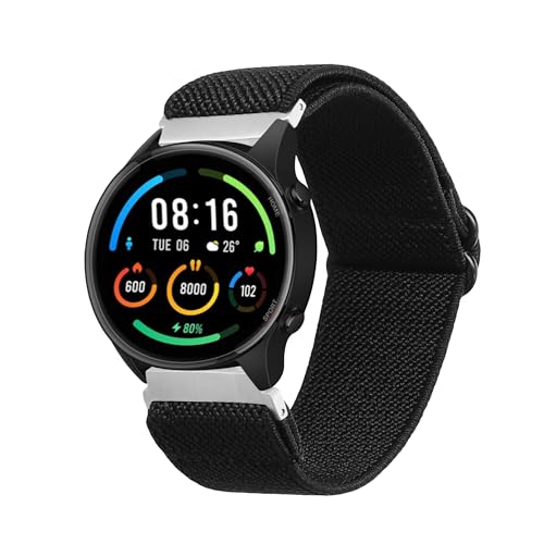 kwmobile 対応: Xiaomi Mi Watch Color Sport / S1 Active 交換バンド - 交換ベルト ナイロン 耐久性 14-22 cm 黒色 kwmobile 対応: Xiaomi Mi Watch Color Sport / S1 Active 交換バンド - 交換ベルト ナイロン 耐久性 14-22 cm 黒色