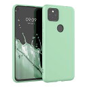 kwmobile スマホケース 対応: Google Pixel 5a 5G ケース - 耐衝撃 滑り止め ソフト TPU シリコン - ミントマット