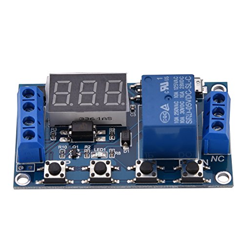 Hilitand タイマーモジュール タイマー時間0.1秒-999分 外部トリガー入力付き 遅延リレー DC6V-30V LED