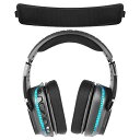 Geekria カバー 互換性 伸縮素材ヘッドホンヘッドバンド カバーロジクール Logitech G633 G933 G633S G933S G533 G935 G635 ヘッドホンに 対応 簡単に装着 工具不要 ブラック(2)