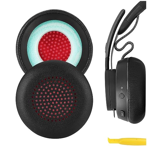 Geekria イヤーパッド QuickFit 互換性 パッド ロジクール Logicool Zone Wireless ヘッドホンに対応 パッド イヤー/イヤーカップ (プロテインレザー/ブラック)(2)