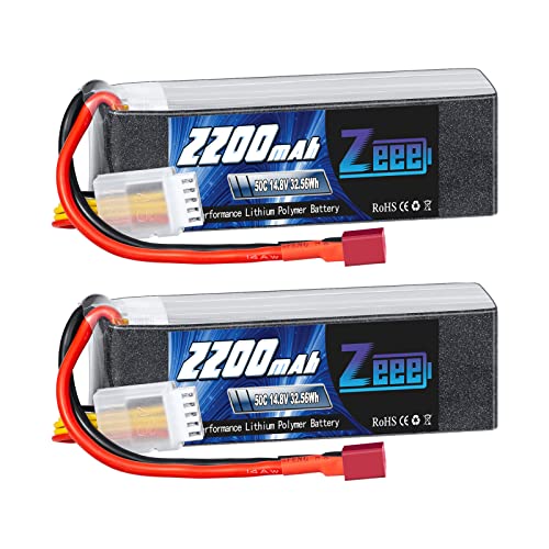 ゼエエ Zeee 4S 14.8V 50C 2200mAh Tプラグ付き リポバッテリー ラジコン製品バッテリー 大容量バッテリー 無人機用 RCカー用 RCトラック用など 2パック