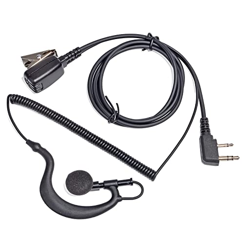 アイコム対応 インカム イヤホンマイク 2ピン用 耳掛け式 無線機用 オープンエア型 片耳 IC-4100 IC-41..