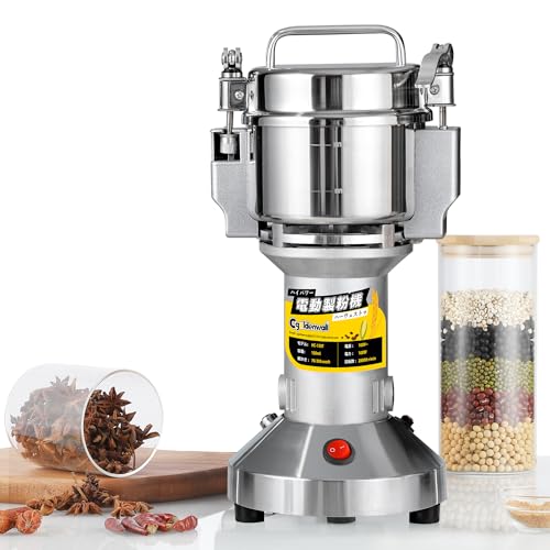 CGOLDENWALL 150g粉末ミル 電動粉砕機 家庭用 穀物ミル 1分間に微粉末・ハイパワー 蓋開けたら作業停止..