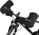ROCKBROS 自転車 ハンドルカバー 防寒 防風 ハンドルウォーマー ストレートハンドル用 暖かい 風よけ 寒さ対策 クロスバイク マウンテンバイク オートバイ ママチャリ 防水 左右セット 冬(L)