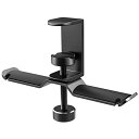 デュアルヘッドフォンスタンドハンガー, APPHOME 360度回転PCゲーミングヘッドセットホルダー,アルミクランプフック省スペースマウント,ユニバーサルフィ...