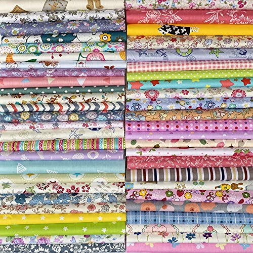 四角形シリーズ カットクロス 生地 ハギレ DIY手作り 布地 花柄 綿 パッチワーク布 30×30cm 50枚セット