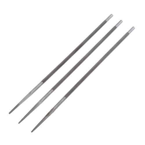 Hicello 3 本 高炭素鋼T12 丸チェーンソー ソーチェーンファイル チェーンソー歯の鋭利化 ソーチェーン用 チェーンヤスリ 4mm