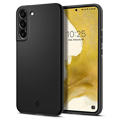 Spigen Galaxy S22 ケース [ SC-51C | SCG13 ] 2重構造 [TPU+PC] 厚さ1.55mm さらさら 超極薄 米軍MIL規格取得 レンズ保護 超薄型 重さ34g 超軽量 指紋防止 擦り傷防止 マット仕上げ ワイヤレス充電対 シン・フィット