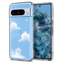 Spigen コラボレーション Pixel 8 pro ケース クリア ストラップホール 米軍MIL規格 ウルトラ・ハイブリッド ACS07564-XP03070(クリスタル・クリア/ドリーム・クラウド)