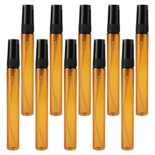 Frcolor ボトル 遮光瓶 香水瓶 ガラス 10ml 霧吹き 詰め替え容器 小分けボトル 旅行 携帯用 20本セットのサムネイル