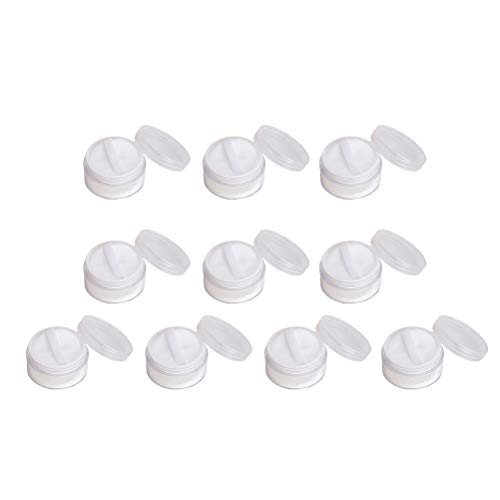 パウダーケース 20g パウダー容器 パフ付き 小分け容器 中栓付き パフ入れ BESTOYARD 透明 詰替え容器 携帯用 10個セット