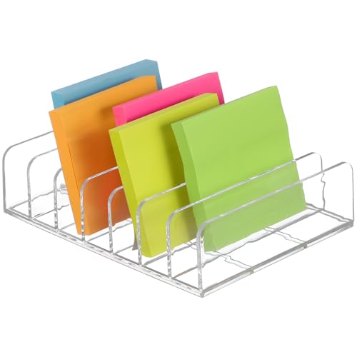 BESTOYARD アイシャドウ 収納 7仕切り コスメ収納 アクリル 仕切りスタンド アクリルケース卓上 メイクボックス メイク収納ケース 透明 化粧収納ボックス 小物入れ クリアケース (12.5cm*17cm)