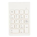 ワイヤレステンキー、USBレシーバー付き2.4GHzポータブルテンキー、人間工学に基づいた軽量外部テンキー、ラップトップ、PC、デスクトップ用のミニPCコンピューターアクセサリ(白い)(2)
