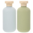 NUOLUX シャンプーボトル 200ml トラベル 容器 ボトル 旅行 詰め替えボトル 携帯用 シャンプー用 2本セット おしゃれ 浴室 洗面所 シャンプー ...