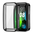 Gosento For HUAWEI Band 9 ケース 耐衝撃性 全面TPUカバー HUAWEI Band9 ウォッチケース 脱着簡単 ウォッチアクセサリ Huawei Band8 / Huawei Band9 カバー(ブラック)(2)