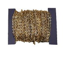 Numblartd 10Mメッキ古代の金の鉄のツイストチェーン - ジュエリーのためのDIYケーブルチェーンジュエリーアクセサリー鎖骨ネックレスブレスレットアンクレットを作る (2.5x3.5mm フラットプレッシャークロスチェーン)