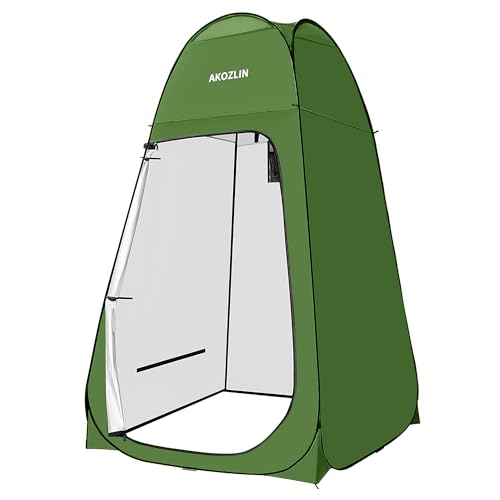 AKOZLIN 着替えテント シャワー用テント UVカット プライバシーテント ワンタッチ 折りたたみ 収納袋付..