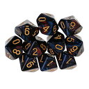 Yourandoll 10個 多面体ダイス D10サイコロ 10面 D10 ダイス Dungeons and Dragons 、DND、 TRPG、 MTGなどテーブルゲーム用 (レッド ブルー)(3)