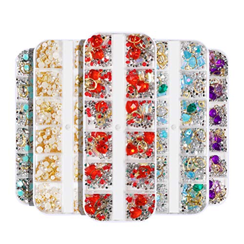 Frcolor ネイルパーツ ラインストーン ネイルデコパーツ ジュエリー ストーン ジェルネイル 3D アート..