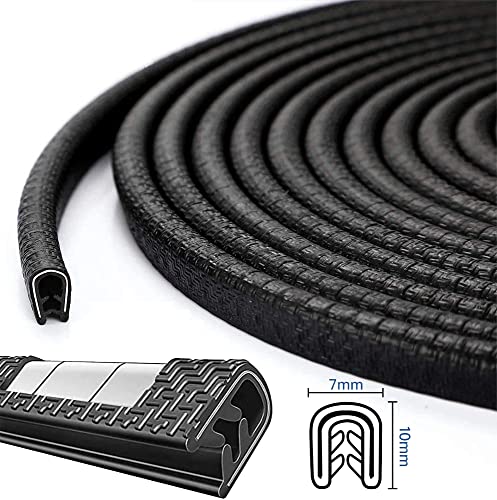 2022 Magi's Gift 車用ドアモール 衝突防止 擦り傷防止 鋼片内蔵のU型ドアエッジプロテクター、高分子ゴム素材は静音でエンジンの騒音を有効に低減で...