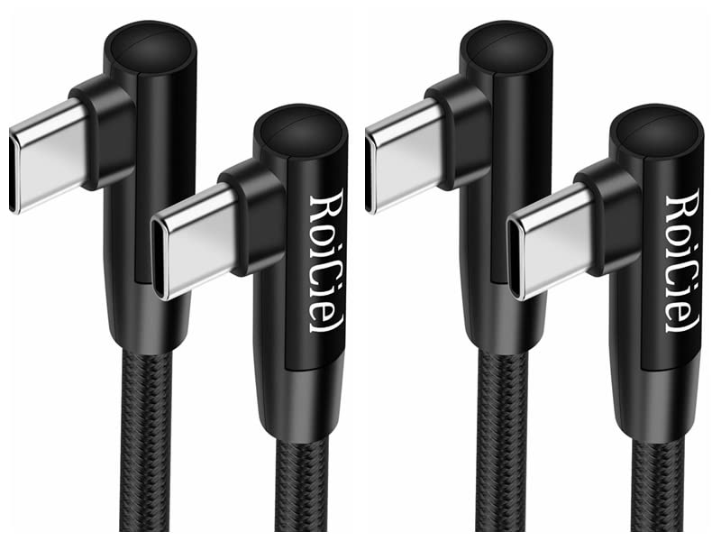 RoiCiel (ディアルズシーリズ) 両端 L型コネクター USB-Cケーブル 高耐久ナイロン Power Delivery対応6..