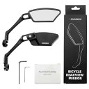 ROCKBROS 自転車 ミラー 自転車用 バックミラー Φ21-26mm対応 HD視野 防爆レンズ 360度回転 広角視角 調節可能 安定性 取付簡単 ロード...