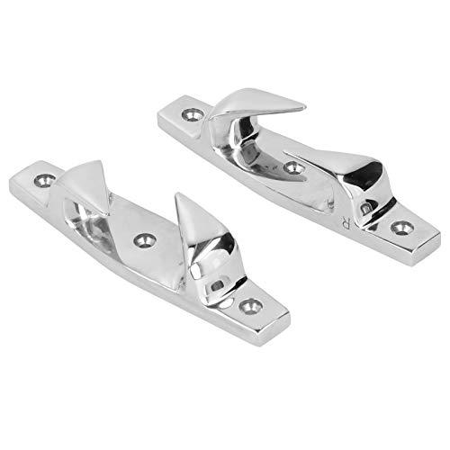 Akozon ボートアンカー係留索止め 2個 6インチ アンカー係留クリート 左右 中空フェアリーダーステンレ..