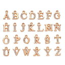 アルファベット チャーム 26個セット アクセサリー パーツ ネックレス ブレスレット 英字 ローマ字 基礎パーツ ジュエリー作り デコキット クラフト手芸 手作りキット DIY飾り物
