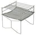 NANGOGEAR(南湖 キャンプ ギア) 焚き火台 ファイヤーピット ステンレスメッシュ ソログリル 11104-H2(SOLO-202-H2)(4)