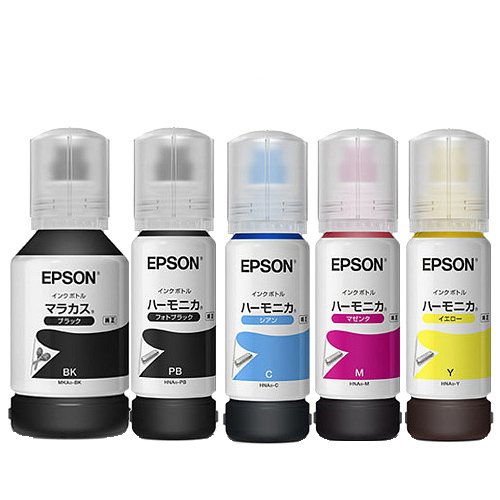EPSON インクボトル MKA/HNA 5本セット 純正 EPSON インクボトル MKA/HNA 5本セット 純正
