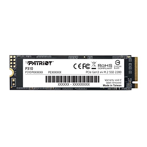 Patriot P310 480GB Internal SSD - NVMe PCIe M.2 Gen3 x 4 - Low-Power Consumption Solid State Drive - P310P480GM28 Patriot P310 480GB Internal SSD - NVMe PCIe M.2 Gen3 x 4 - Low-Power Consumption Solid State Drive - P310P480GM28