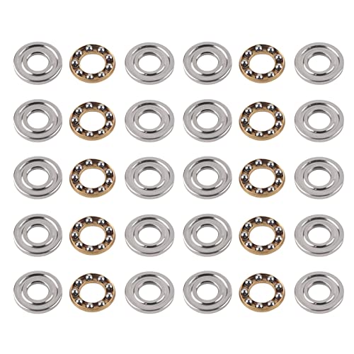 Hilitand ミニチュア 小径ボールベアリング 10個入り スラスト玉軸受（溝付き）F6-14M (内径6×外径14×幅5mm)