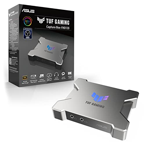ASUS ゲームキャプチャーボックス TUF GAMING CAPTURE BOX-FHD120 1080p / 120Hz / ゲーム実況 録画 配信 会議 向け/ウェブカメラ PS5 Switch Mac Windows/OBS公式承認モデル / USB3.2 / ボイスチャット録音機能
