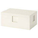 IKEA(イケア) BYGGLEK ビッグレク レゴ ボックス ふた付き, ホワイト, 26x18x12cm 304.534.05