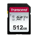 Transcend SDカード 512GB UHS-I U3 V30 対応 Class10 (最大転送速度95MB/s) TS512GSDC300S