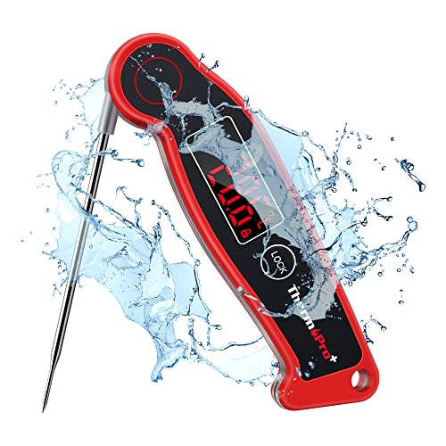 ThermoPro 料理温度計 防水 調理用温度計 デジタル バックライト付き 高精度 熱電対センサー 速読 パン..